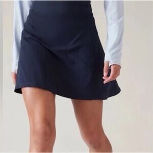 Athleta Girl School Day Skort Navy Blue Size L 12 Uniform Skirt Athleisure Prep